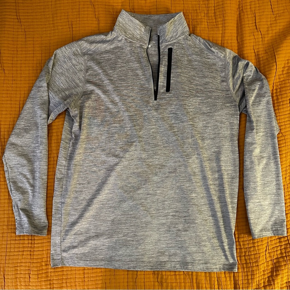 Men's Gray Quarter-Zip Sweater